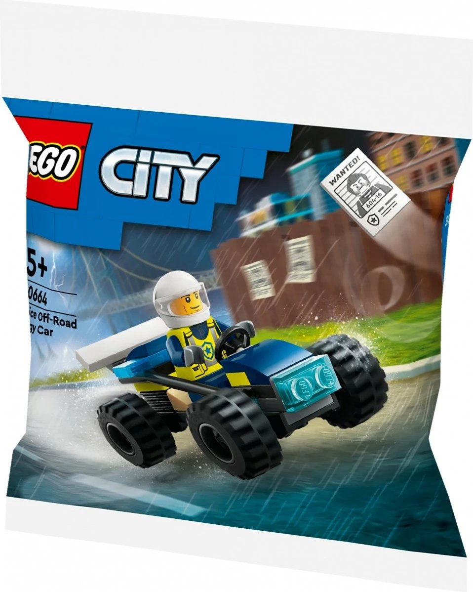 Set lodrash LEGO City 30664 Police Off-Road Rover, 35 pjesë, plastikë