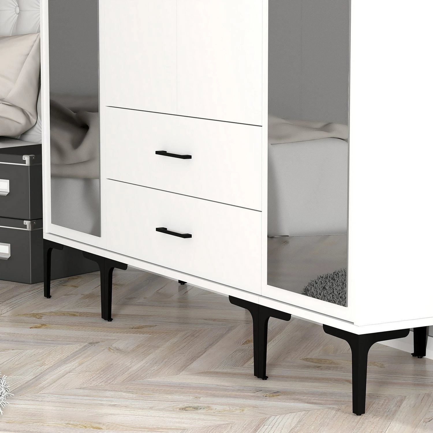 Dollap Skye Decor, Kumsal RTR, i bardhë