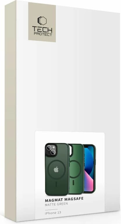 Mbështjellës Tech-Protect MagMat për iPhone 13, MagSafe, Gjelbër mat