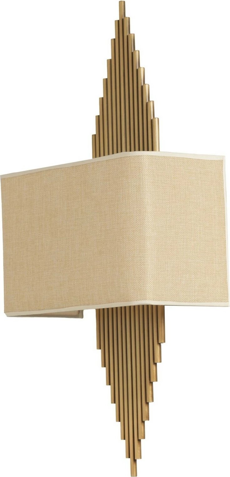 Aplik murale Opviq, ngjyrë ari, abazhuri katror, Hande Eskitme