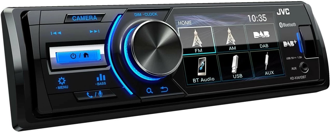 Radio veture JVC KD-X561DBT, Bluetooth, USB, ekran 3", e zezë/kaltër