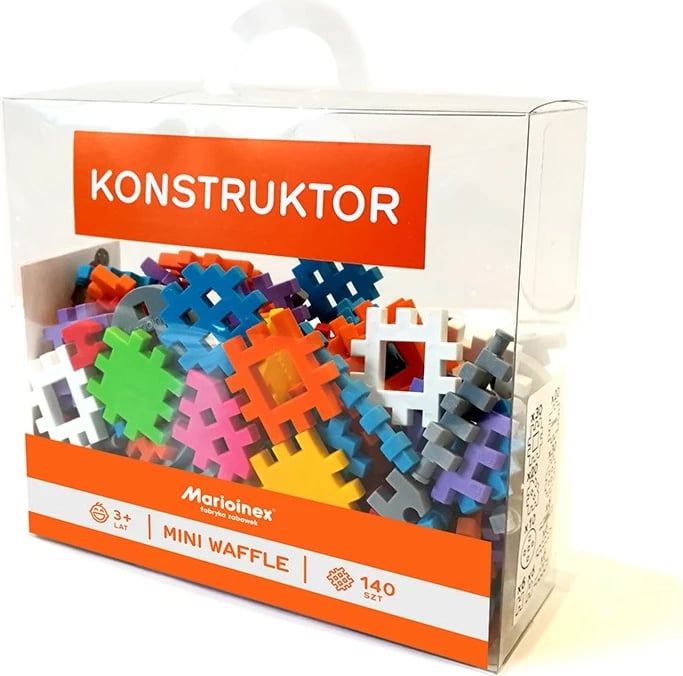 Set blloqe ndërtimi Marioinex Mini Waffle Konstruktor, 140 copë, shumëngjyrëshe