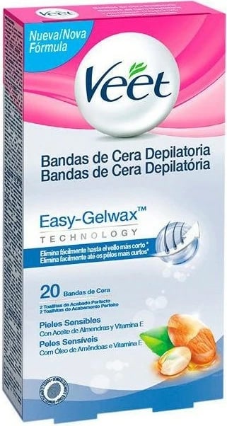 Banda depilimi me dyll Veet Pure Piel Sensible uniseks, 20 copë