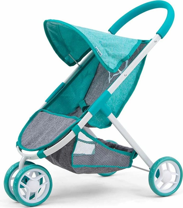 Karrocë për kukulla, Milly Mally, Susie Prestige, 3 rrota, për kukulla deri 50 cm, lartësi doreze 63 cm, mint/turquoise