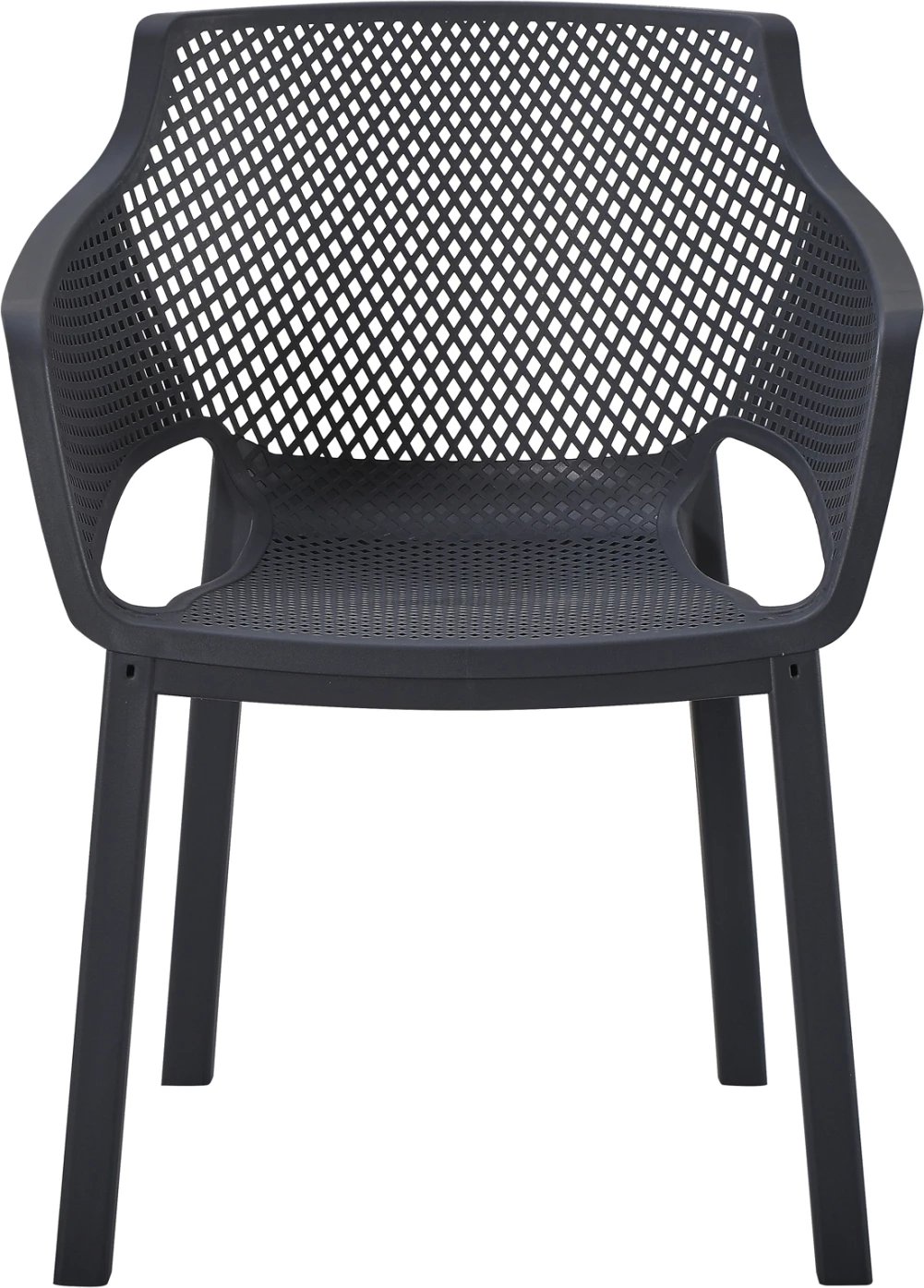 Karrige me mbështetëse për ngrënie, polipropilen, e zezë, PEGGY FH6368.02, 60x55x79cm