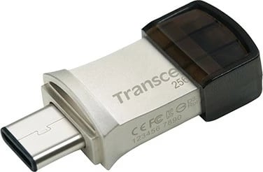 USB stick Transcend JetFlash 256GB, USB 3.1, OTG Type-A & Type-C, argjend