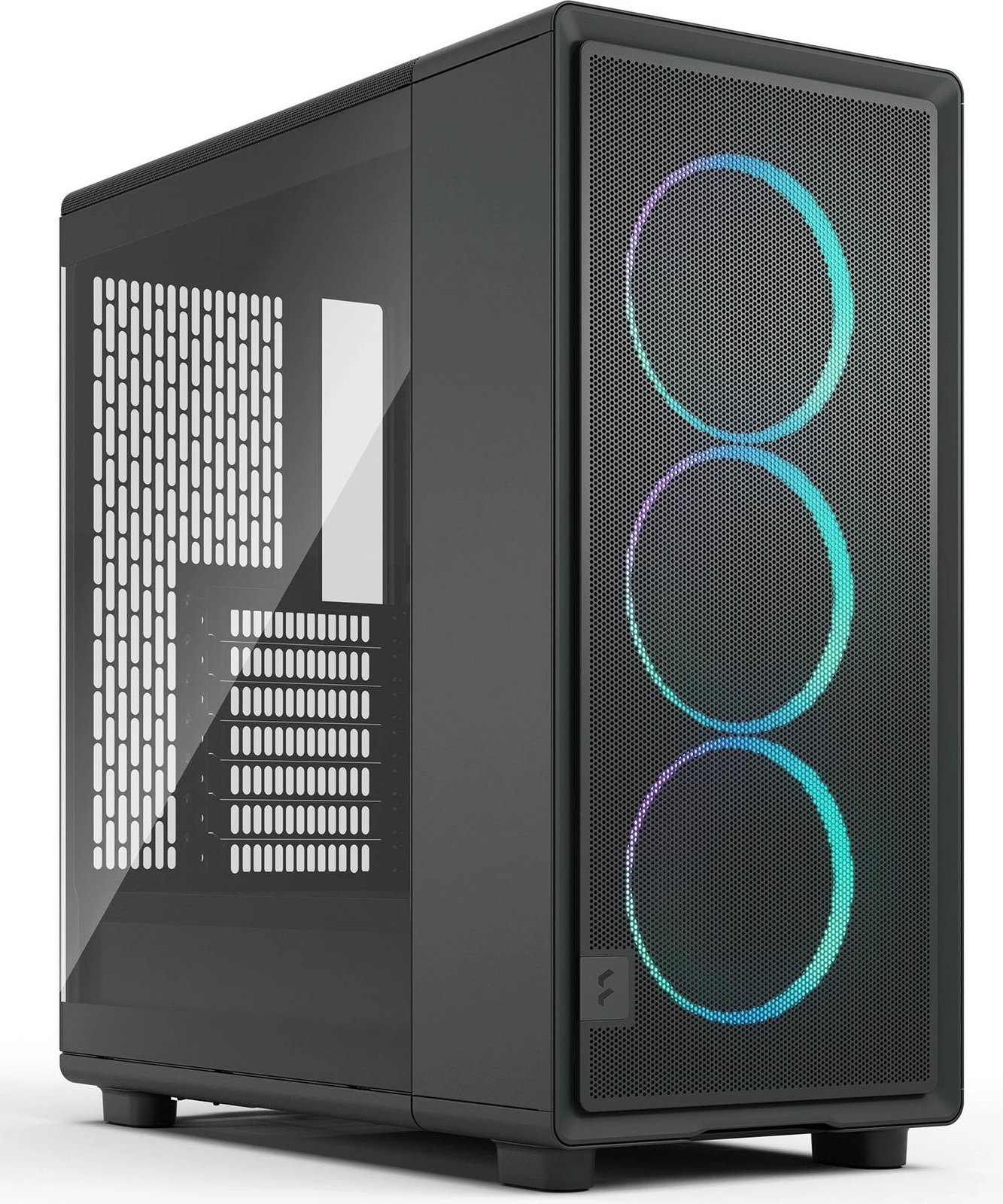 Kasë Fractal Design Epoch Black TG RGB, Midi Tower, xham i temperuar, e zezë