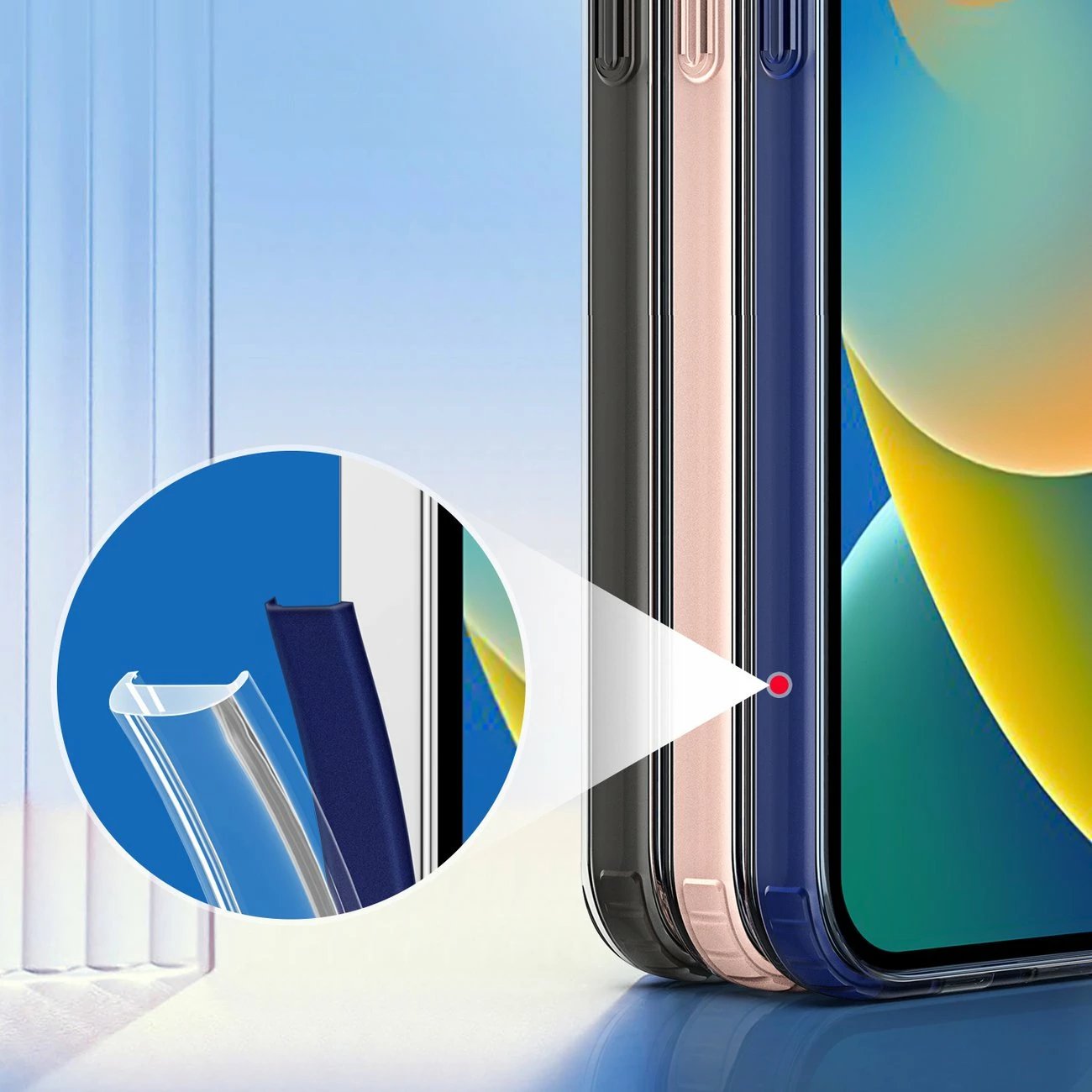 Mbështjellës Dux Ducis Clin2 për iPhone 14 Plus, MagSafe, Kaltër