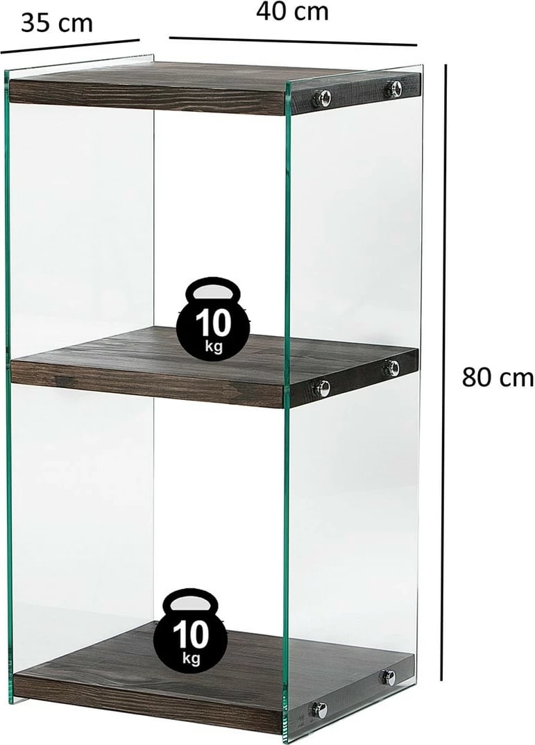 Raft librash Hanah Home, Aqua 2, ngjyrë antracit