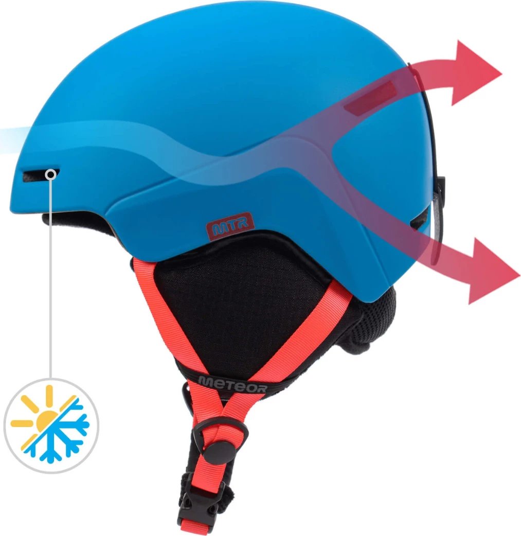 Helmetë skijimi Meteor unisex, blu