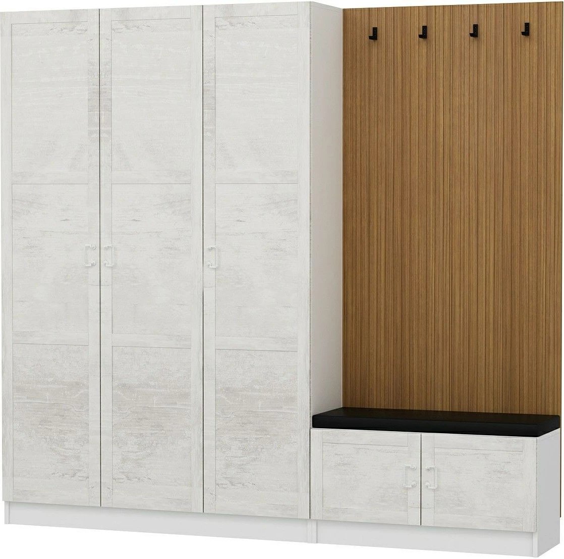 Stendë korridori Skye Decor, Noah, e bardhë, 225x210x35cm