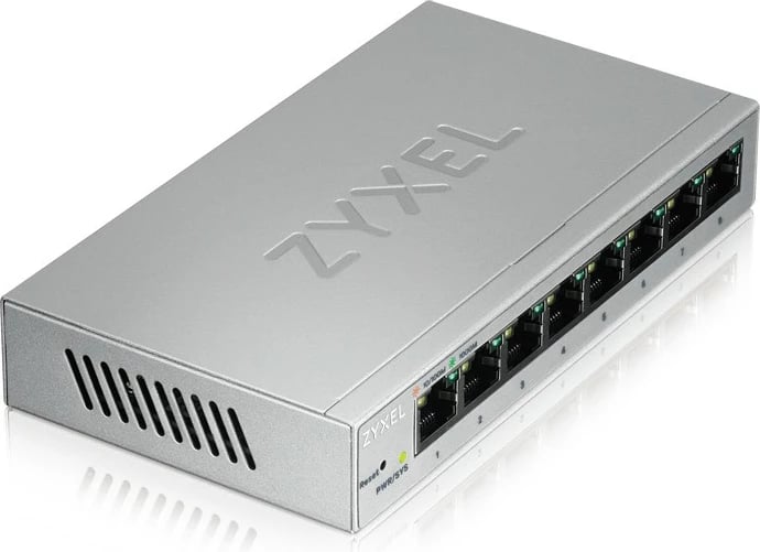 Switch i menaxhuar Zyxel GS1200-8, 8 porta Gigabit, Desktop, Argjend