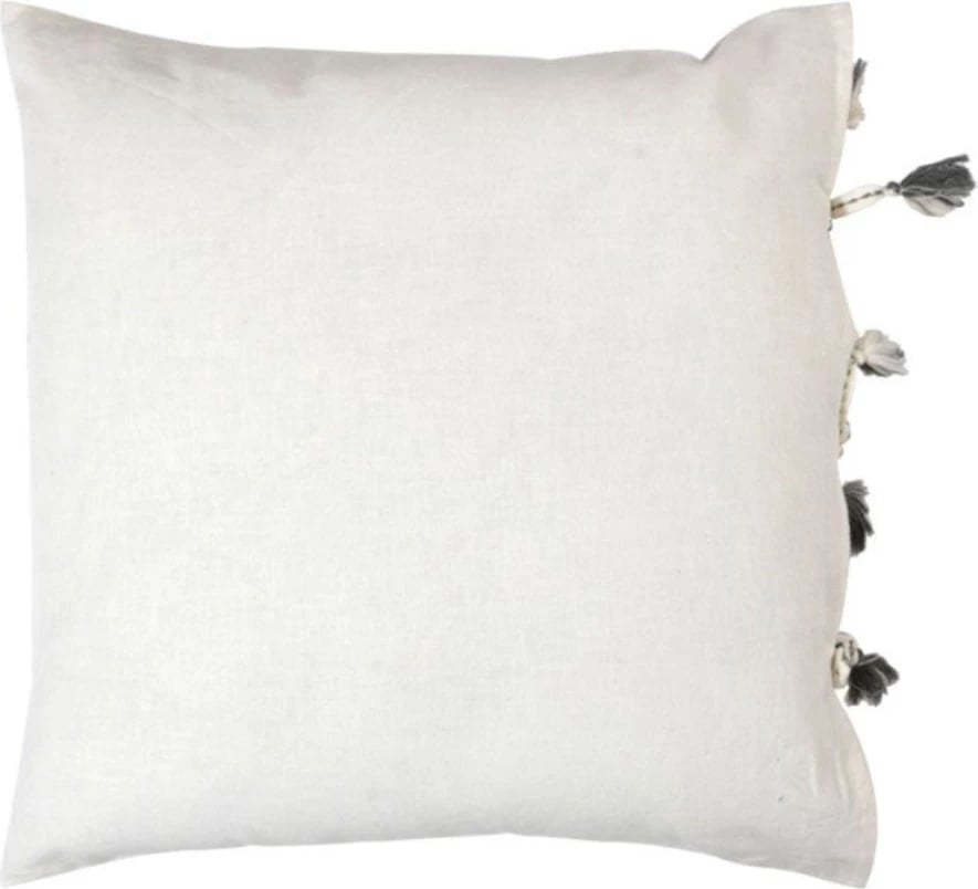 Jastëk dekorativ Ammos 2, pambuk, ngjyrë e bardhë-bezhë, 50x50cm