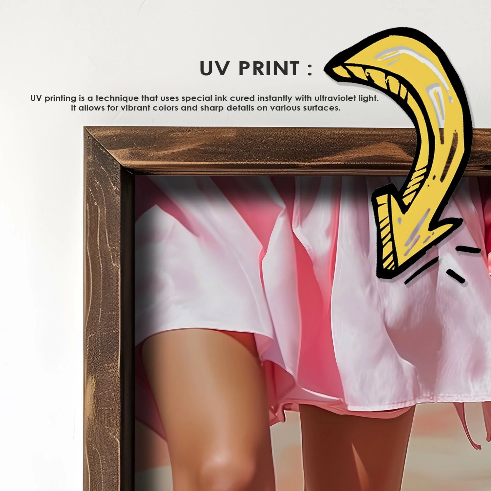 Pikturë dekorative me kornizë, MDF, shumëngjyrëshe, Wallity, GE082-L