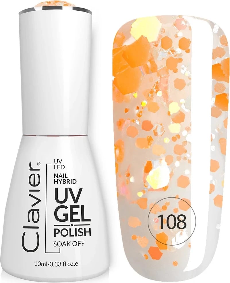 Llak për thonj Clavier Luxury Hybrid 108 Orangeade 10ml
