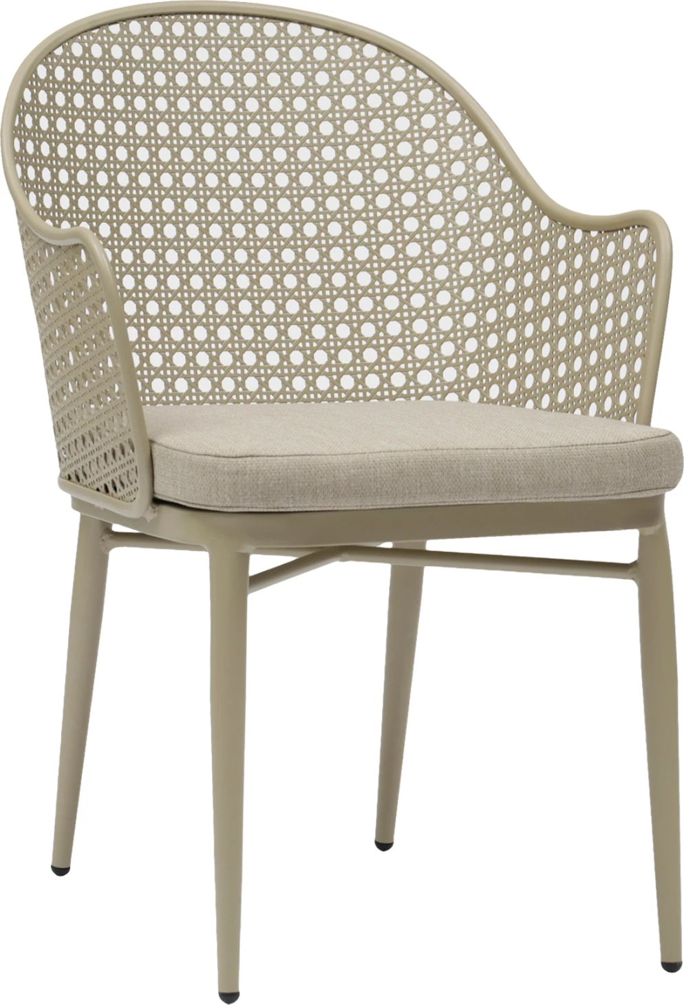 Karrige alumini OREGO FH6268.03 kapuçino-jastëk bezhë 58x55x83Hcm