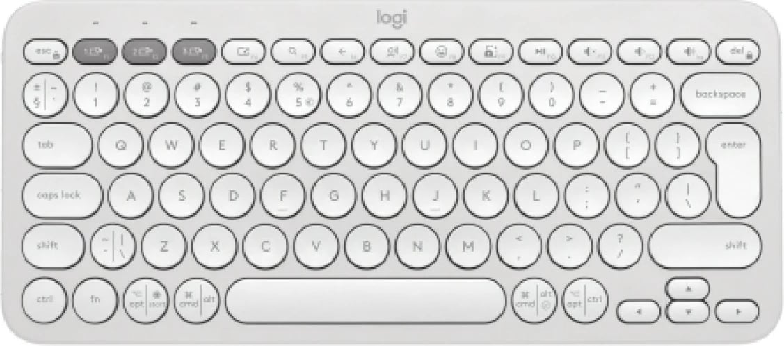 Tastierë mini Logitech Pebble Keys 2 K380s, wireless, Bluetooth, QWERTY, e bardhë
