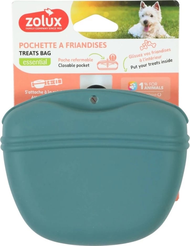 Çantë ushqimesh për qen ZOLUX, silikon, kaltër