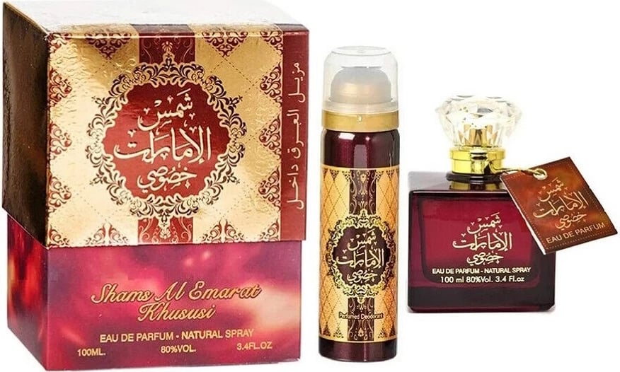 Ujë i parfumuar Ard al Zaafaran Shams Al Emarat Khususi unisex 100ml + deodorant spray 50ml