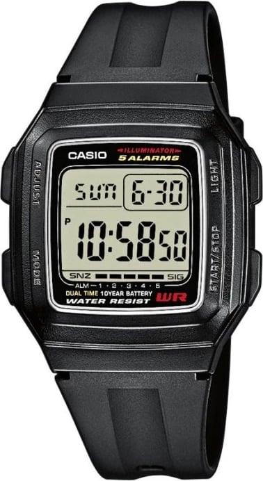 Orë dore Casio Vintage Illuminator, e zezë