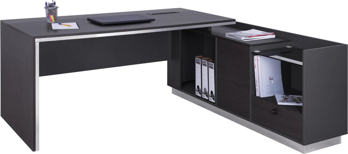 Zyrë profesionale këndore e djathtë, ngjyrë trëndafili, FH2112R, 200x160x76 cm