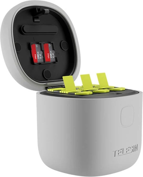 Kasë karikimi Telesin Allin box për GoPro Hero 9/10 me 3 bateri, IP54, Gri, set