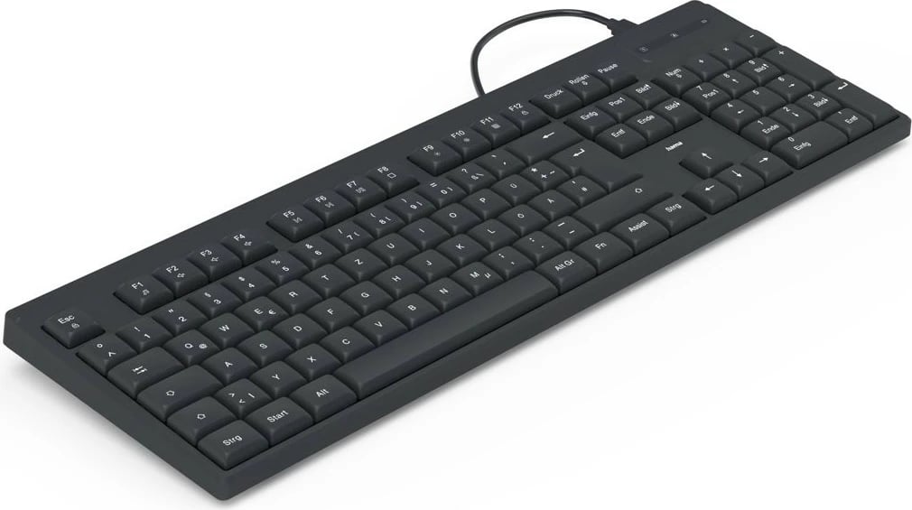 Tastierë Hama CK-100 me kabllo, USB-A/USB-C, e zezë