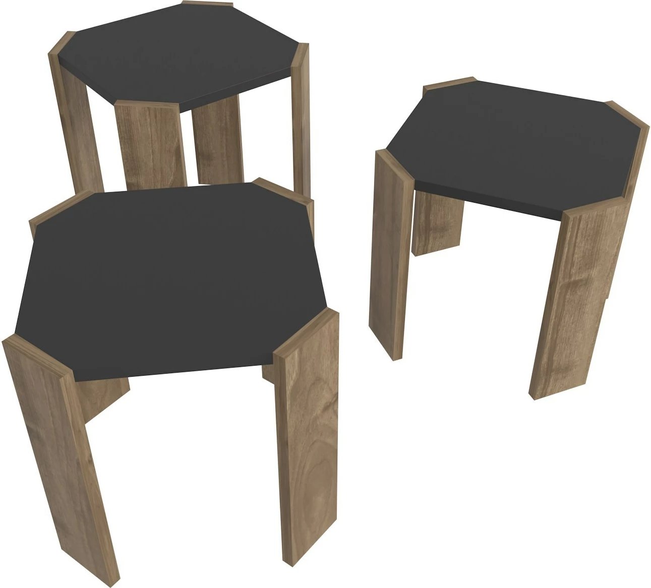 Tavolinë kafeje Hanah Home, Lori, anthracite dhe walnut