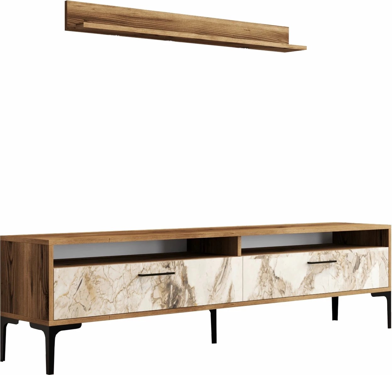 Kënd TV Hanah Home, Istanbul, ngjyrë arre dhe mermer i bardhë