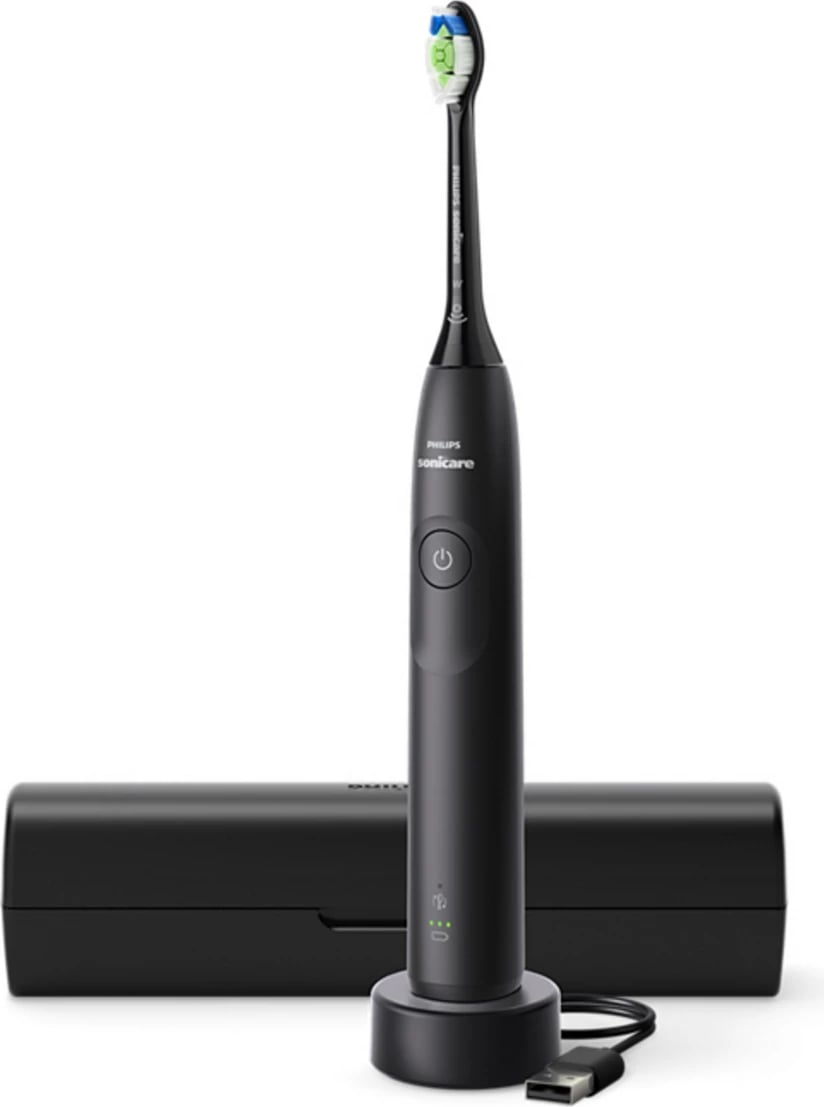 furçë dhëmbësh elektrike sonike, Philips, Sonicare 5300 HX7101/02, me etui udhëtimi, e zezë