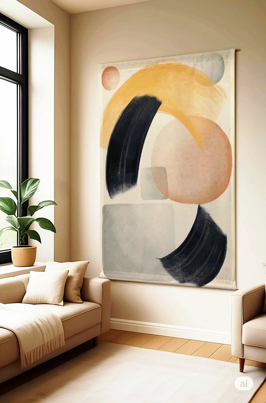 Pikturë dekorative poliestër, Wallity Polybaby 31, shumëngjyrëshe, 100x140cm