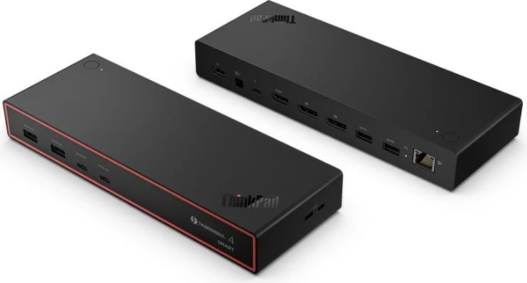 Dok Thunderbolt 4 Smart Lenovo ThinkPad Gen 2 7500 40BE0135EU, 8K 60Hz, 40 Gb/s, HDMI, 2x DisplayPort, 2x USB-C, 4x USB-A, e zezë