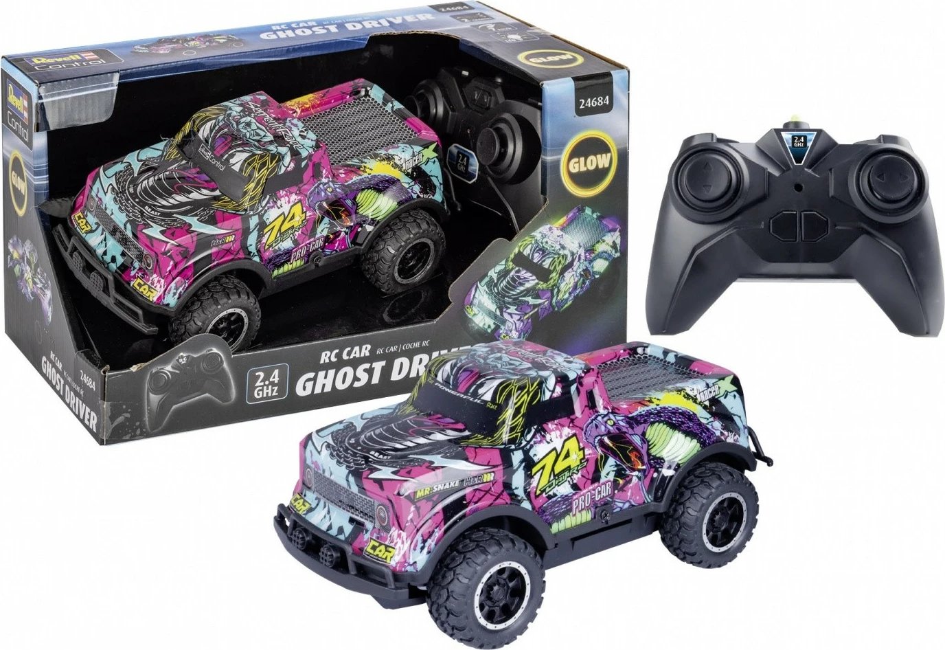 Veture me telekomandë Revell RC Ghost Driver 24684, plastikë, 1:22, vjollcë