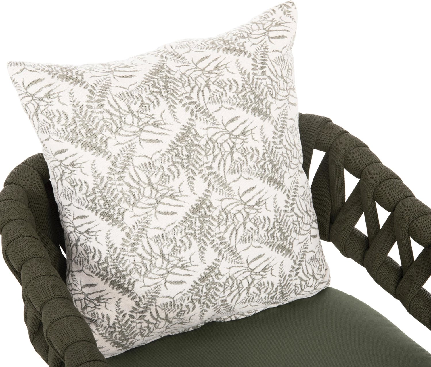 Karrige alumini CAMDEN FH6141.09 jastëk shpine me dizajn print-dritë ulliri 56x60x72-87Hcm