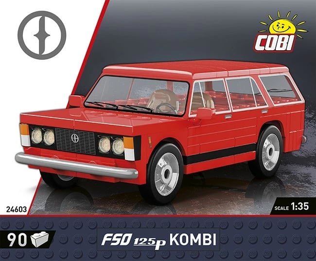 Set blloqe ndërtimi Cobi Klocki FSO 125p Kombi, 90 pjesë, e kuqe