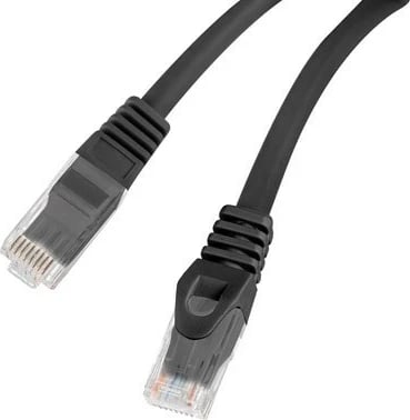Kabllo rrjeti Lanberg CAT 6, 0.5m, RJ45 mashkull-mashkull, e zezë