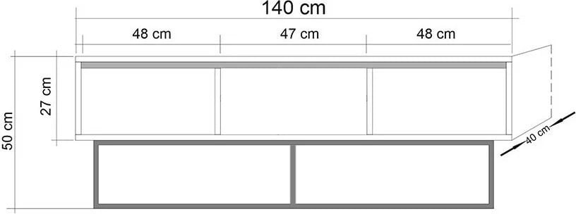 Set mobiljesh për dhomë dite, ngjyrë arre dhe e zezë, Skye Decor, Laxus Takım 18