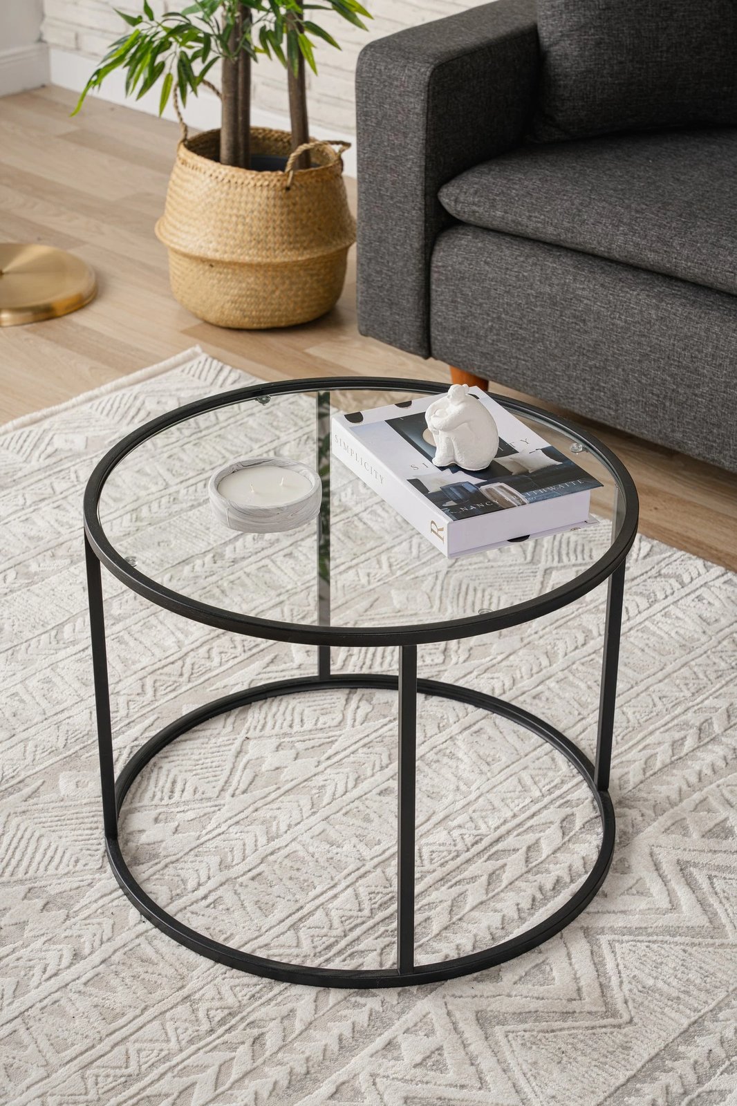 Tavolinë kafeje Hanah Home, Berlin, e zezë, 60cm