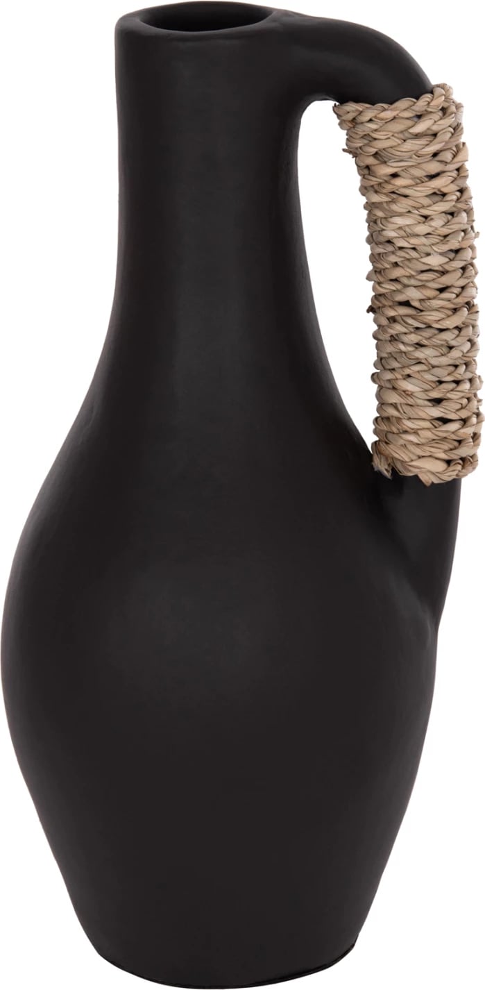 Vazo dekorative tavoline CAMMER, terrakotë e zezë, FH4687.01L, 18x39cm