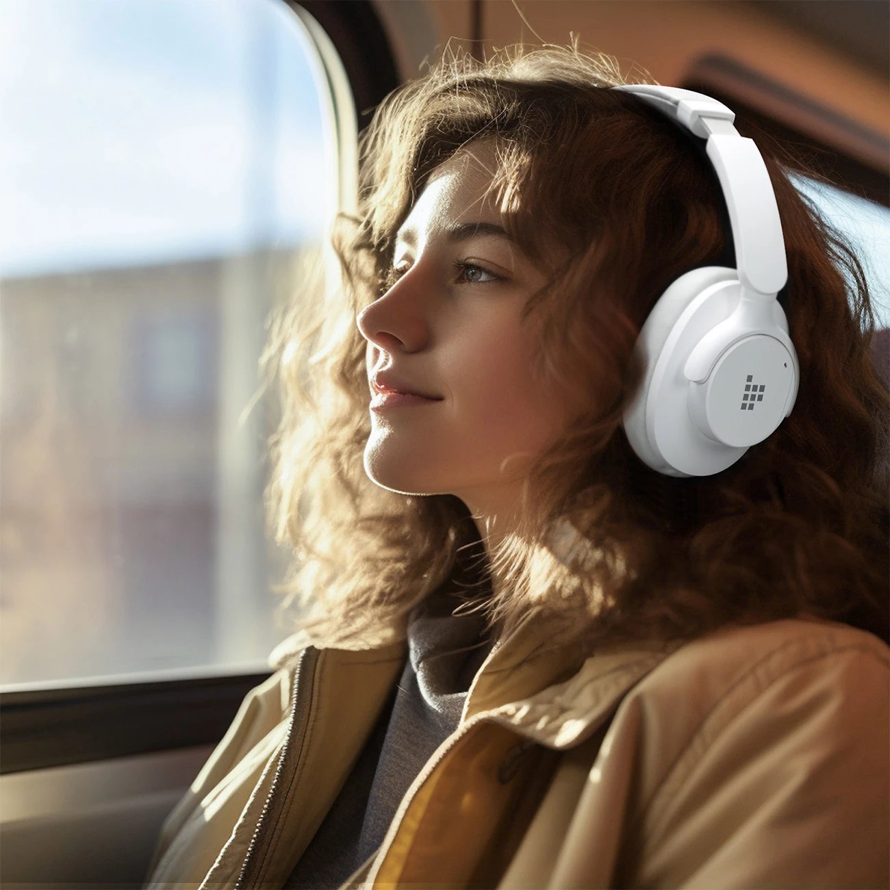 Kufje Tronsmart Sounfii Q20 ANC, Bluetooth 5.3, On-Ear, të bardha