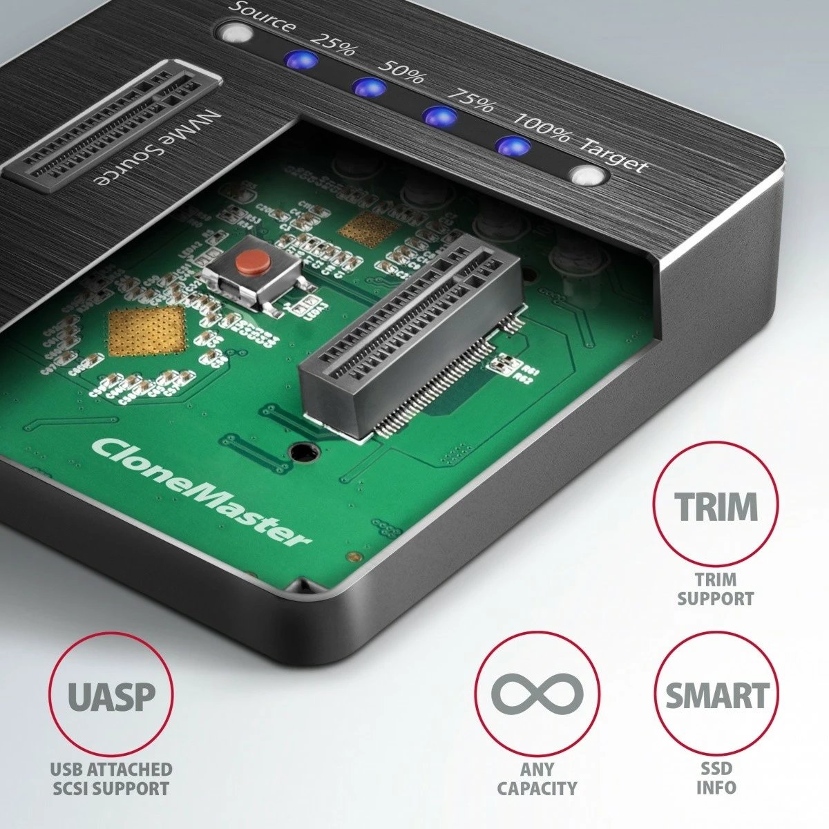 Stacion dokimi AXAGON ADSA-M2C, 2x NVMe M.2 SSD, USB-C 3.2 Gen 2, i zi
