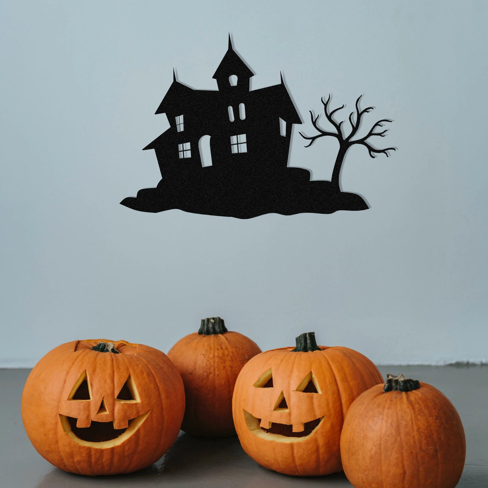 Aksesor dekorativ metalik për mur, Halloween, Wallity, 70x47cm