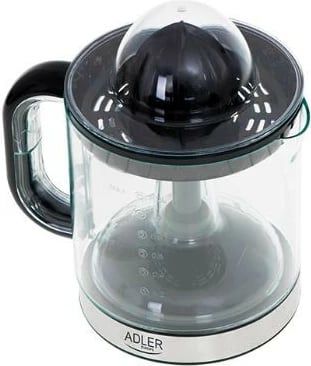Shtrydhëse agrumesh elektrike, Adler, AD 4012, 1.2 L, 40 W, e zezë/transparente, me 2 konë