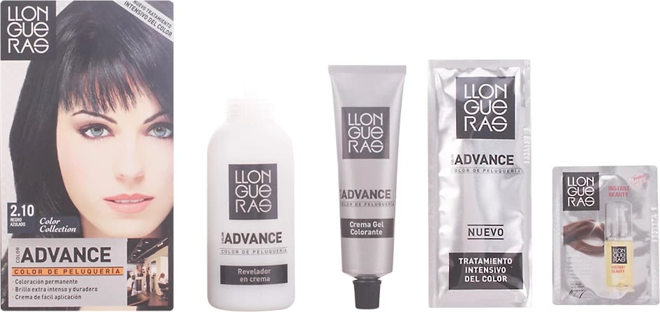 Ngjyrë flokësh Llongueras Color Advance 2.10 blu e zezë, unisex