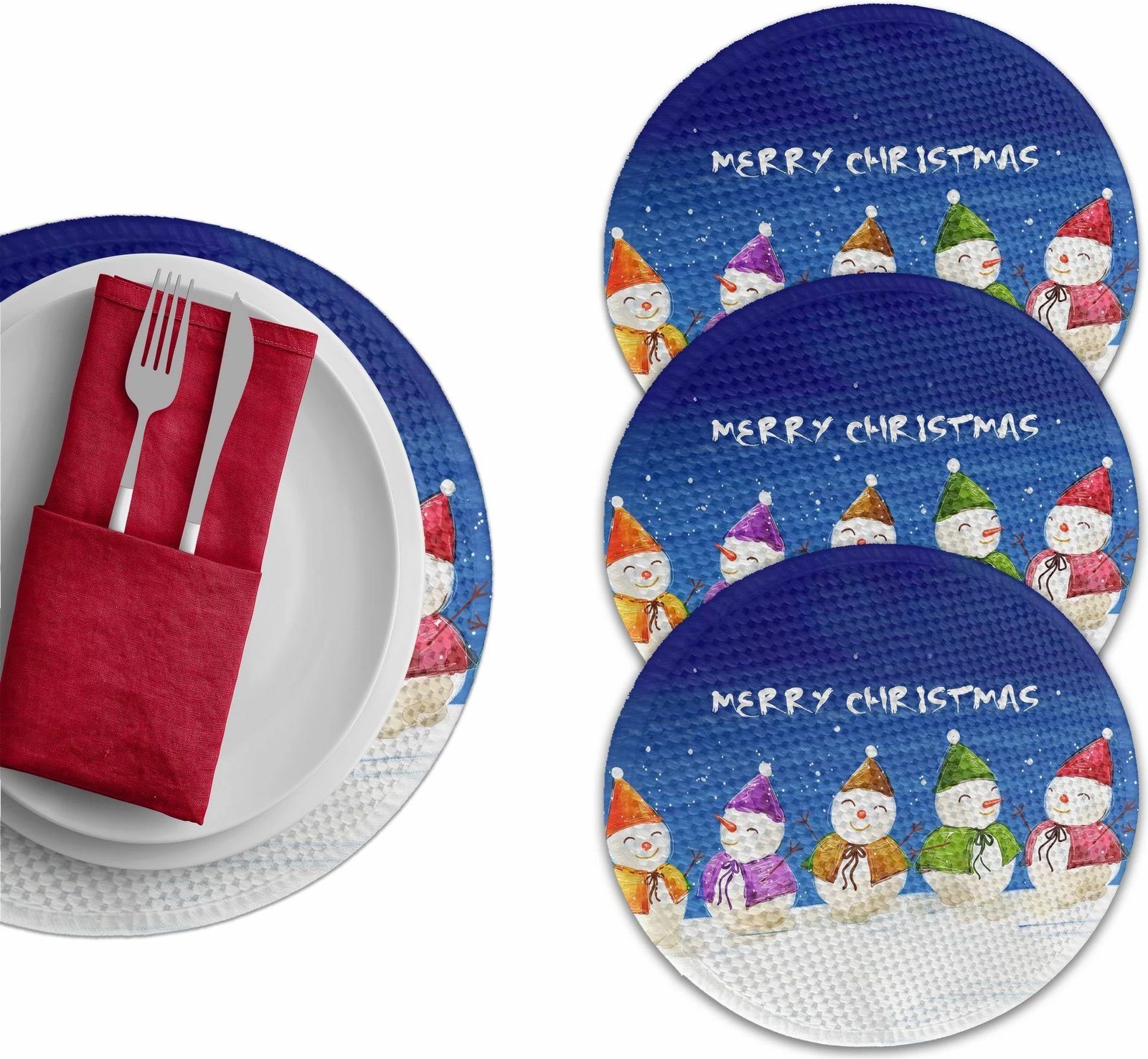 Set 4 copë supla tavoline Hermia Concept, shumëngjyrëshe, 37cm, dizajn Krishtlindjesh