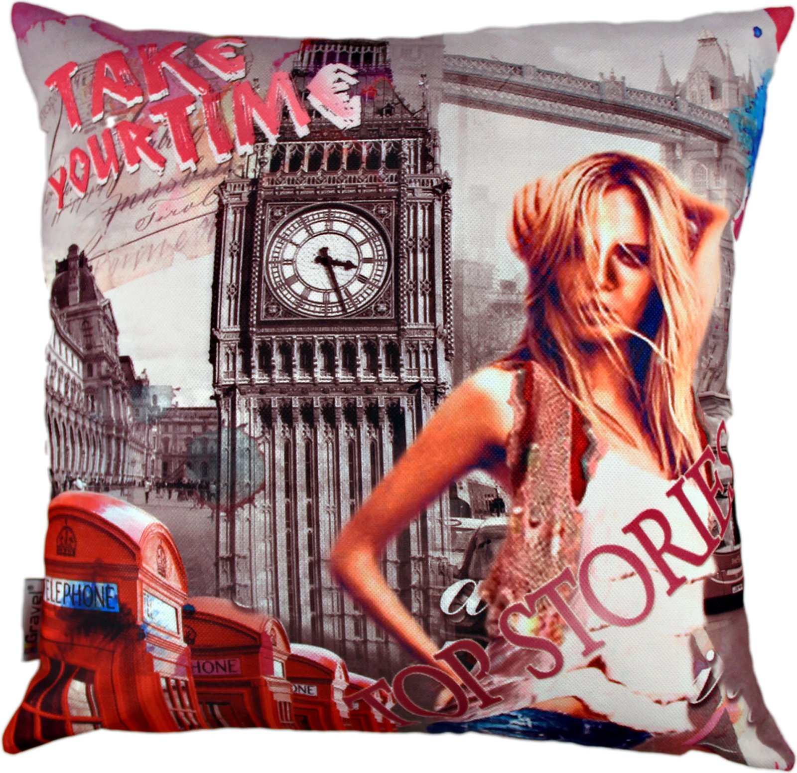 Jastëk dekorativ, shumëngjyrësh, Evila Originals, A10838, 43x43cm