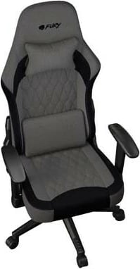 Karrige gaming, Natec Fury, Shinai S8 NFF-2360, pëlhurë e frymëmarrshme, krahë të rregullueshëm, jastëk lumbal dhe qafe, gri