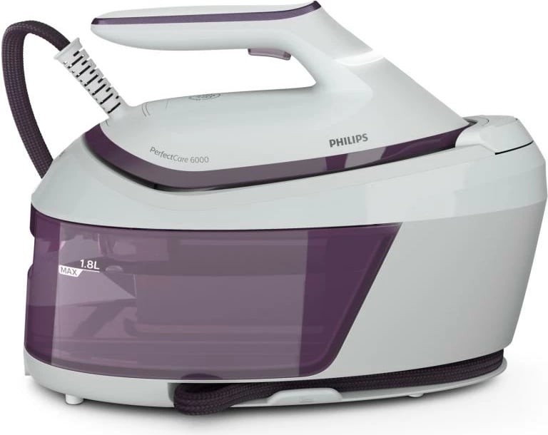Hekur me stacion avulli, Philips PerfectCare PSG6020/30, rezervuar 1.8L, OptimalTEMP, kompakt, lila