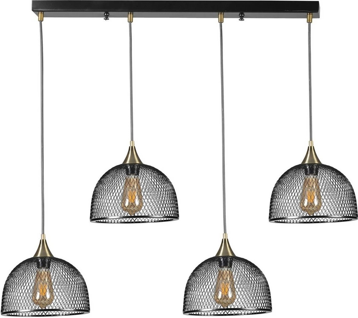 Llambë tavani Opviq Rota, 4 drita, e zezë, varëse