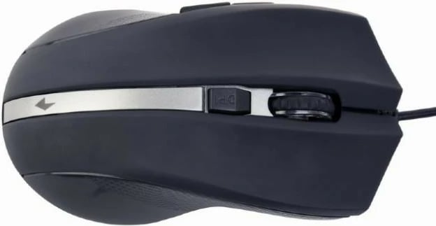 Maus, Gembird, MUS-GU-02, USB me kabllo 1.8 m, sensor G-laser 800-2400 DPI, 6 butona, dorë e djathtë, e zezë